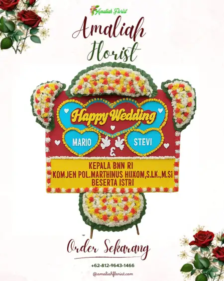 Papan Bunga Pernikahan Jengkol